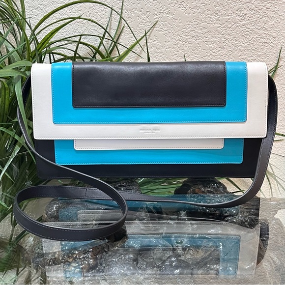 Michael Kors Collection Handbags - 💥Vintage And RARE💥 Michael Kors Leather Flap Clutch/Handbag